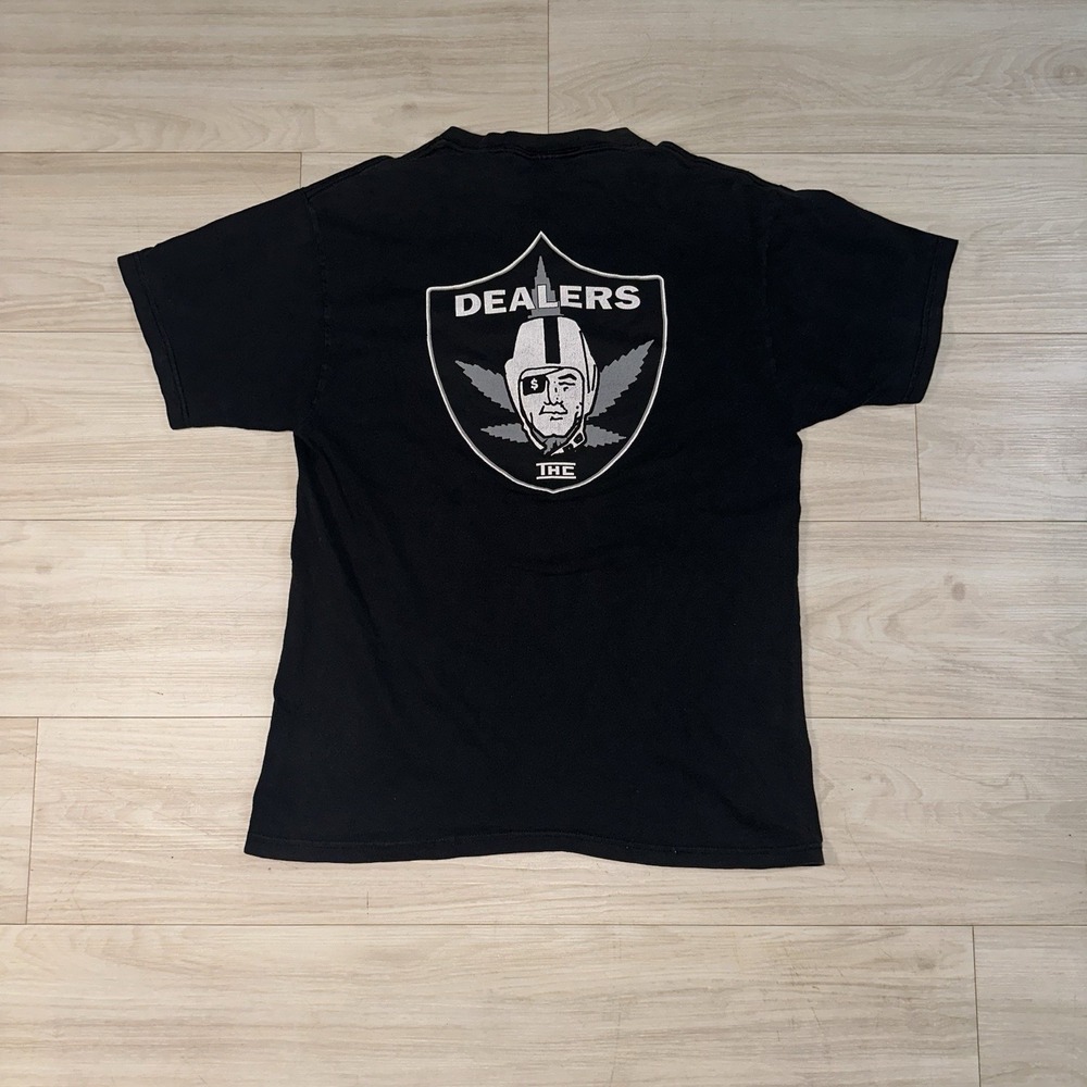 Vintage Los Angeles Raiders THC Dealers T Shirt Large Rare 90s‎ LA Distressed
